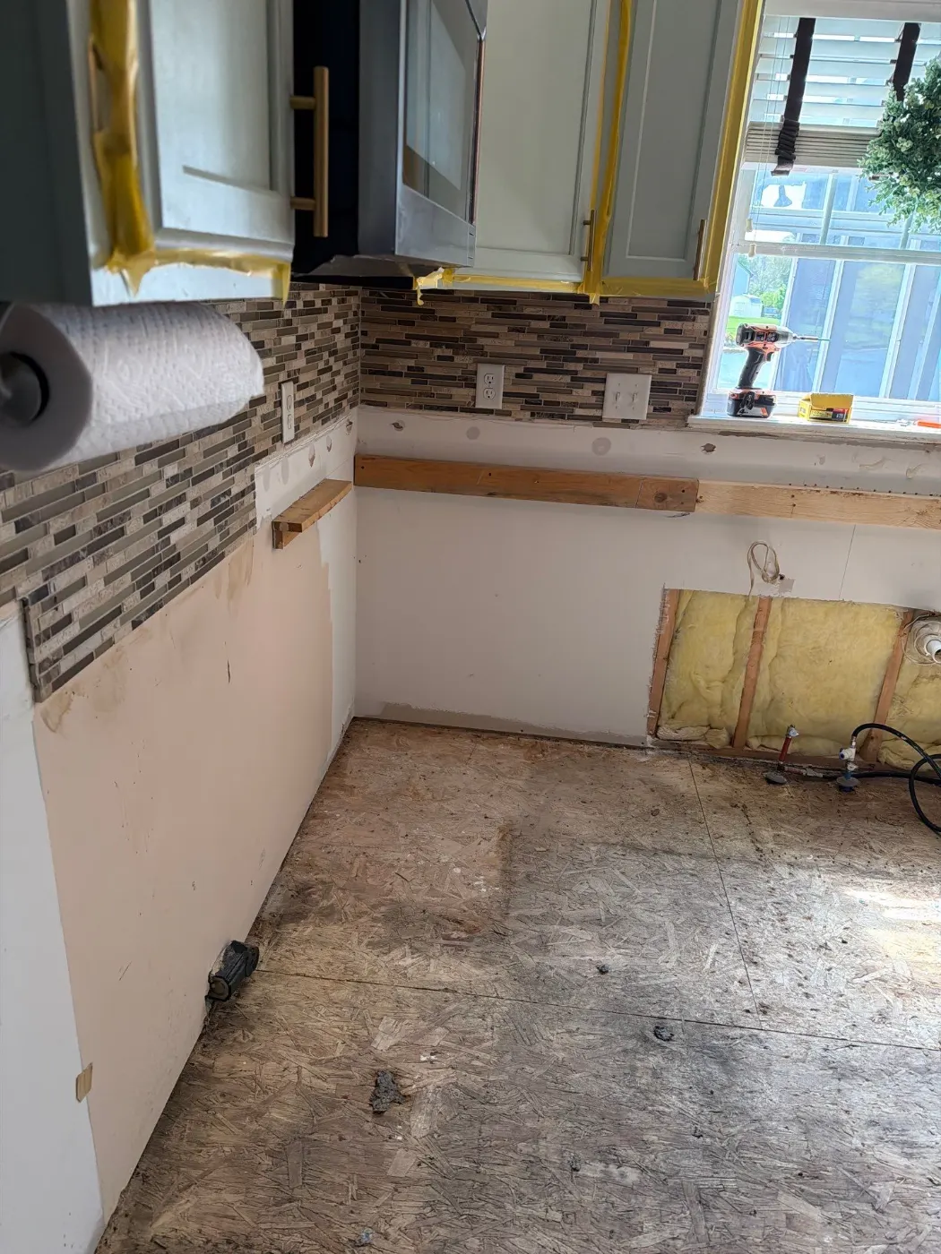 Containment setup for mold remediation in Walden Pond home